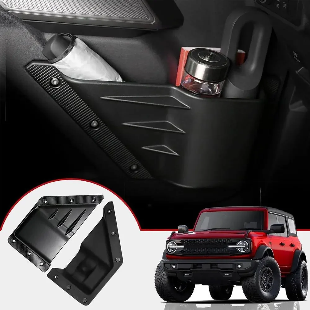 Front Door Storage Pockets Ford Bronco Accessories 2021 2022 2023 2024 Side Pock